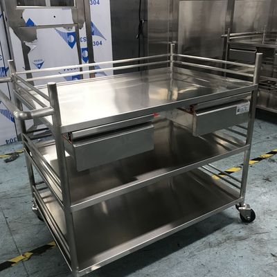 Fabricant Chariot en acier inoxydable pour l'hôpital ou l'industrie alimentaire