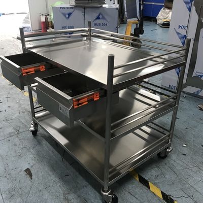 Fabricant Chariot en acier inoxydable pour l'hôpital ou l'industrie alimentaire