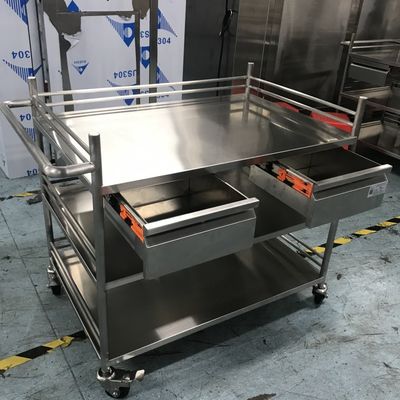 Fabricant Chariot en acier inoxydable pour l'hôpital ou l'industrie alimentaire